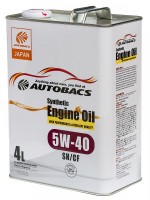 Autobacs Synthetic Engine Oil SN/GF-5 5W-40 4L.