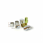 Секретки Вектор гайка 14х1,50 L22 конус открытая с вращ. кольцом, колпачок, 2 ключа 19/21, Cr, комплект 406148X2 